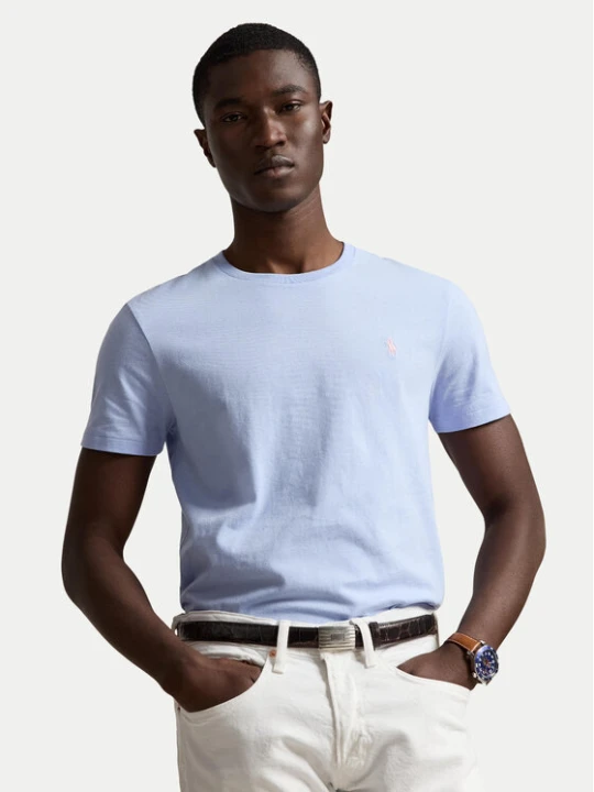 Zdjęcie produktu Polo Ralph Lauren T-Shirt 710671438528 Niebieski jasny Regular Fit