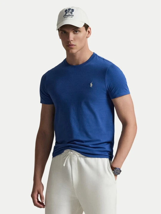 Zdjęcie produktu Polo Ralph Lauren T-Shirt 710671438537 Niebieski Custom Slim Fit