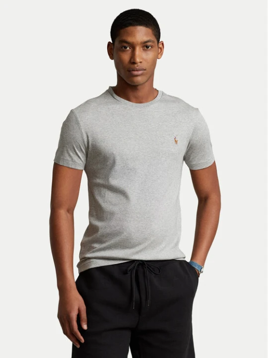 Zdjęcie produktu Polo Ralph Lauren T-Shirt 710740727012 Szary Slim Fit