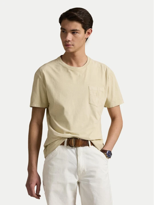 Zdjęcie produktu Polo Ralph Lauren T-Shirt 710969628007 Beżowy Custom Slim Fit