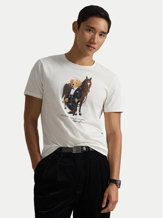 Zdjęcie produktu Polo Ralph Lauren T-Shirt 710P08093003 Biały Custom Slim Fit