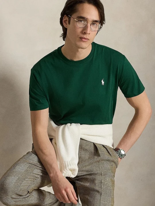 Zdjęcie produktu Polo Ralph Lauren T-shirt basic męski bawełniany zielony