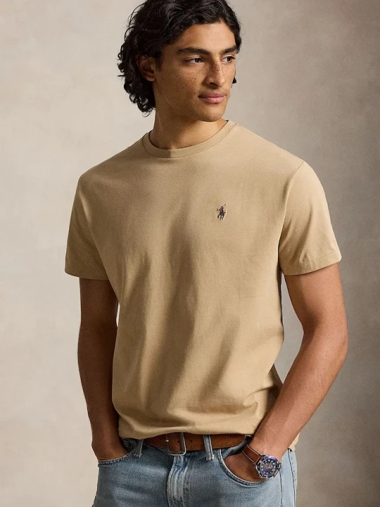 Zdjęcie produktu Polo Ralph Lauren T-shirt basic męski bawełniany brązowy