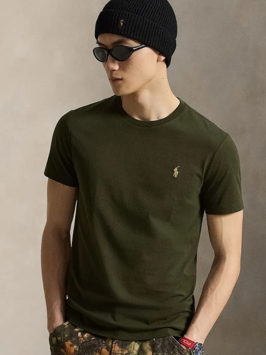 Zdjęcie produktu Polo Ralph Lauren T-shirt basic męski bawełniany zielony