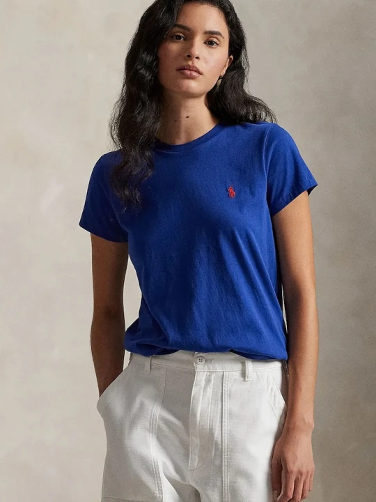 Zdjęcie produktu Polo Ralph Lauren t-shirt bawełniany 40/1 COTTON JERSEY granatowy