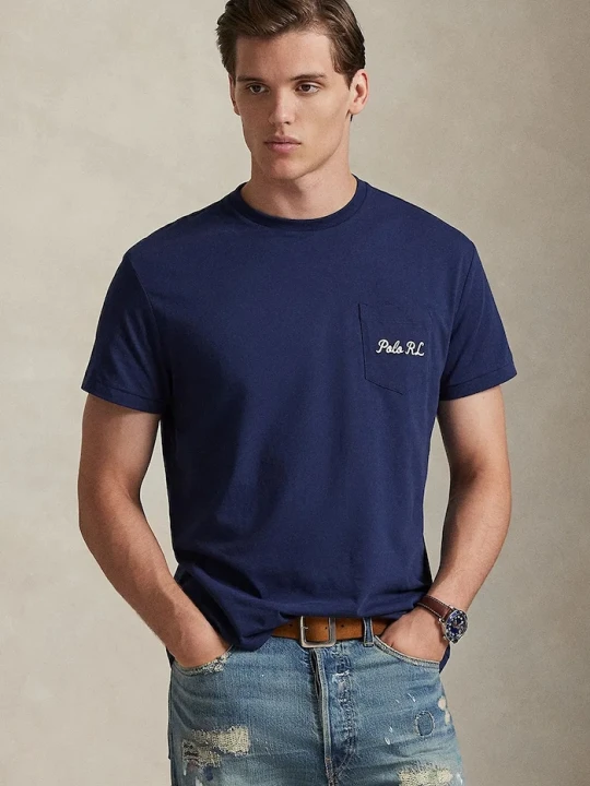 Zdjęcie produktu Polo Ralph Lauren t-shirt bawełniany granatowy