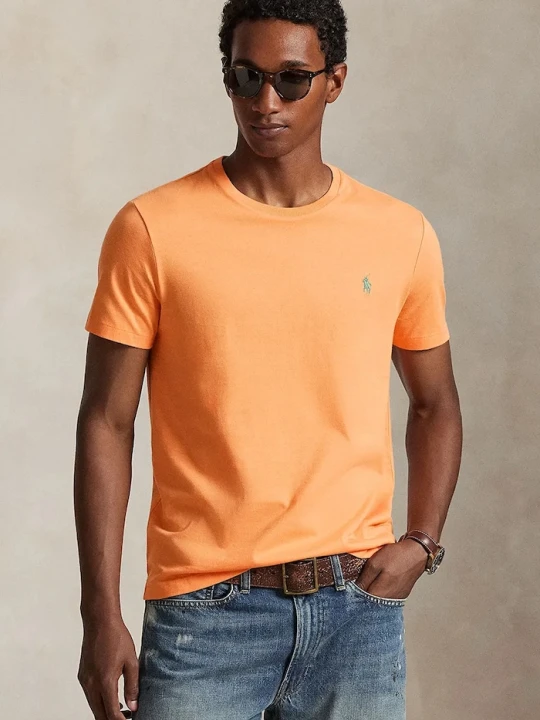 Zdjęcie produktu Polo Ralph Lauren T-shirt basic męski bawełniany pomarańczowy