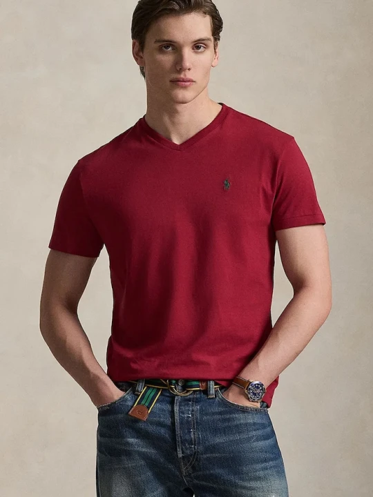 Zdjęcie produktu Polo Ralph Lauren t-shirt bawełniany bordowy