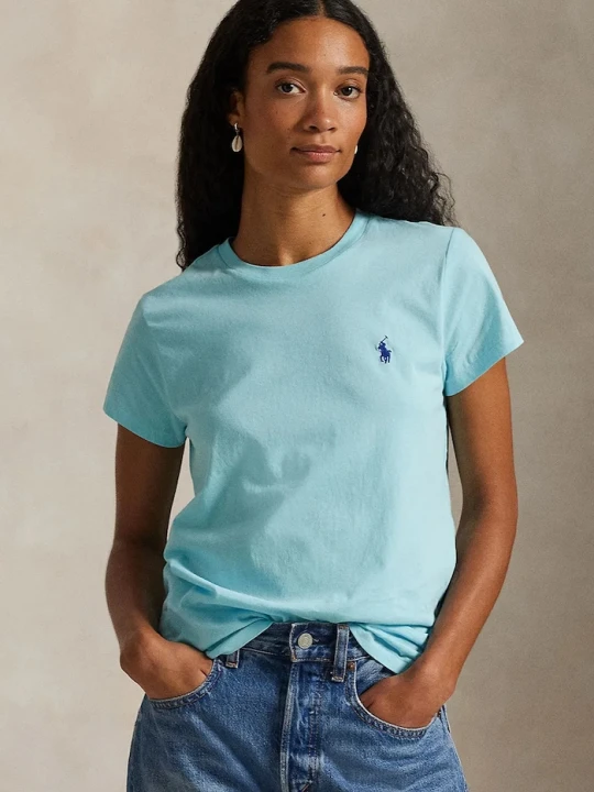 Zdjęcie produktu Polo Ralph Lauren T-shirt damski bawełniany turkusowy