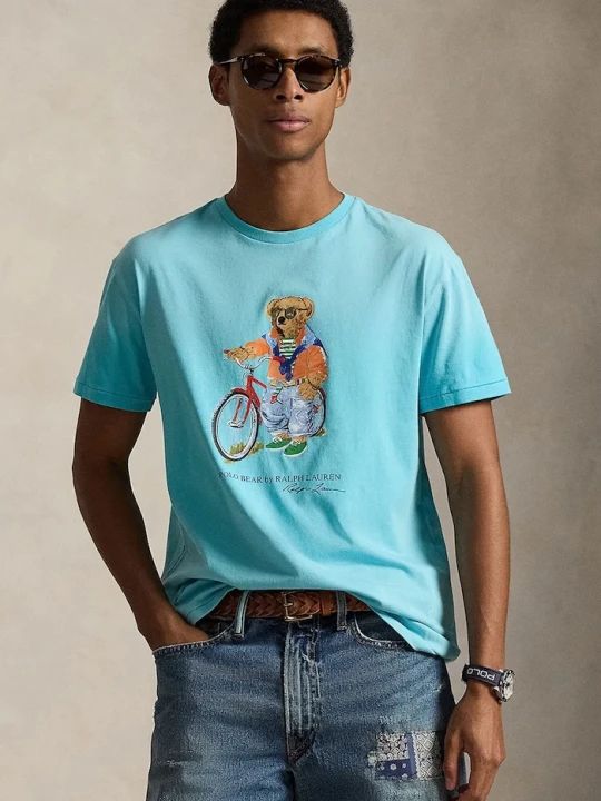 Zdjęcie produktu Polo Ralph Lauren t-shirt bawełniany turkusowy