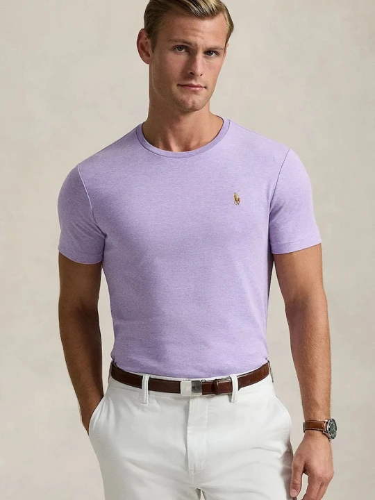 Zdjęcie produktu Polo Ralph Lauren T-shirt męski bawełniany fioletowy