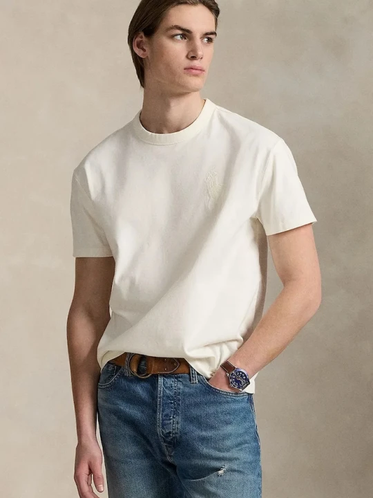 Zdjęcie produktu Polo Ralph Lauren t-shirt bawełniany beżowy