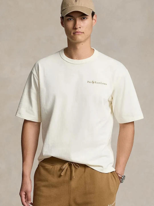 Zdjęcie produktu Polo Ralph Lauren t-shirt bawełniany beżowy
