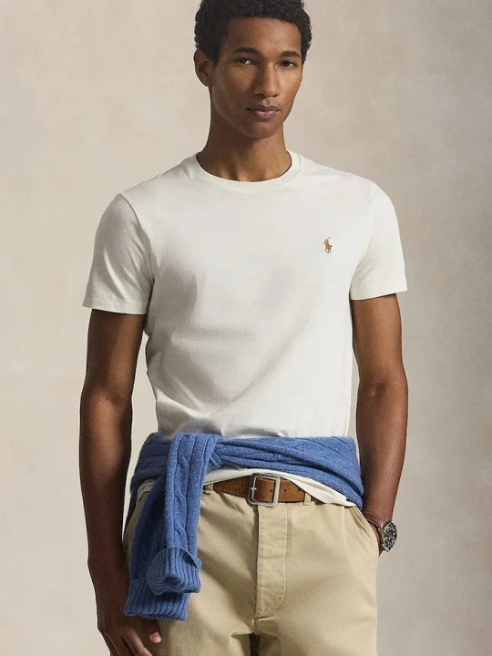 Zdjęcie produktu Polo Ralph Lauren T-shirt basic męski bawełniany beżowy