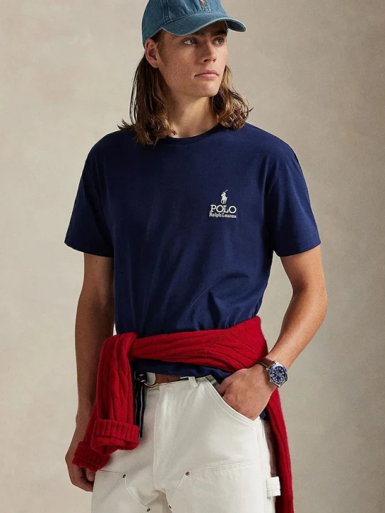Zdjęcie produktu Polo Ralph Lauren T-shirt męski bawełniany granatowy