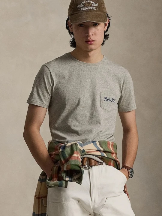 Zdjęcie produktu Polo Ralph Lauren t-shirt bawełniany szary