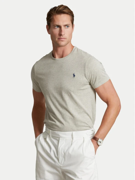 Zdjęcie produktu Polo Ralph Lauren T-Shirt Bsr 710680785 Szary Custom Slim Fit