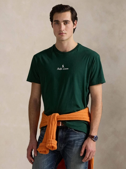 Zdjęcie produktu POLO RALPH LAUREN T-shirt | Classic fit butelkowa zieleń