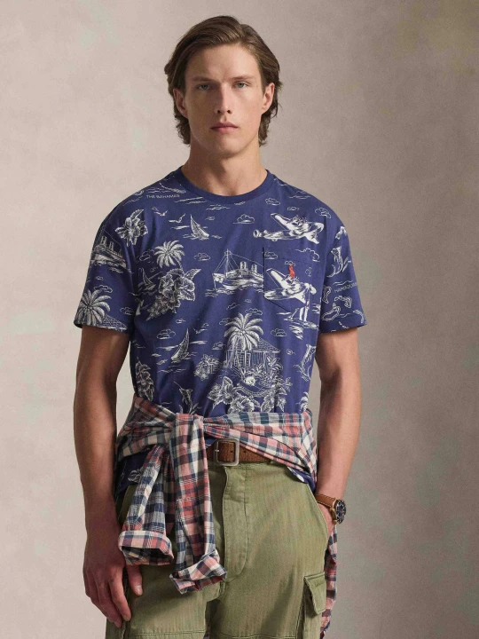 Zdjęcie produktu POLO RALPH LAUREN T-shirt | Custom slim fit granatowy