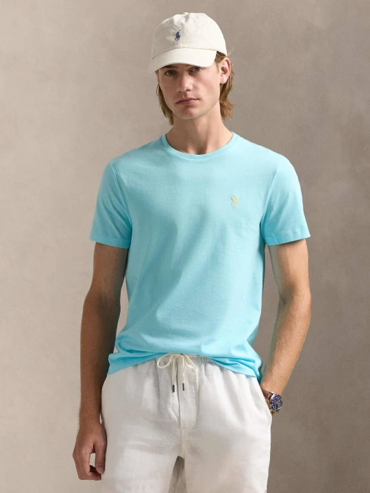 Zdjęcie produktu POLO RALPH LAUREN T-shirt | Custom slim fit błękitny