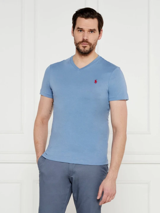 Zdjęcie produktu POLO RALPH LAUREN T-shirt | Custom slim fit błękitny