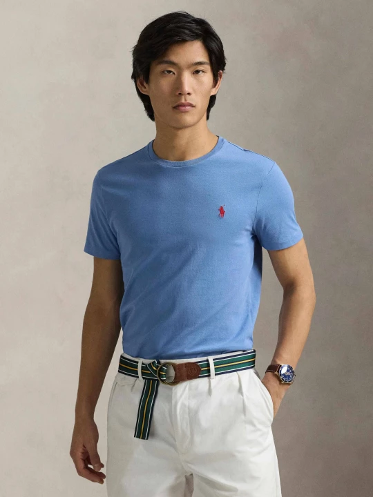 Zdjęcie produktu POLO RALPH LAUREN T-shirt | Custom slim fit błękitny