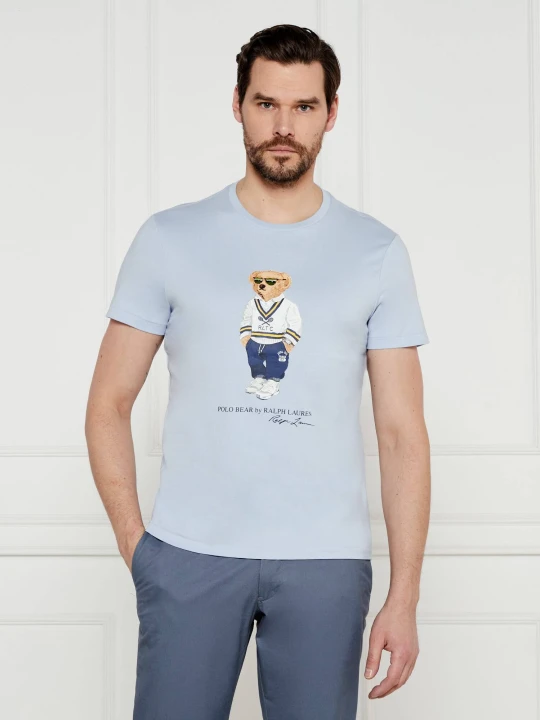 Zdjęcie produktu POLO RALPH LAUREN T-shirt | Custom slim fit błękitny