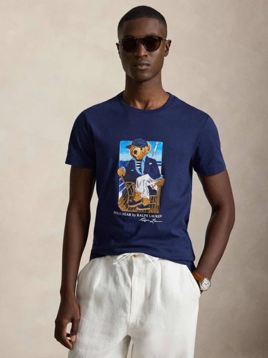 Zdjęcie produktu POLO RALPH LAUREN T-shirt | Custom slim fit granatowy