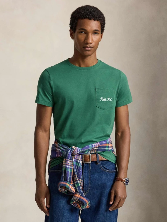 Zdjęcie produktu POLO RALPH LAUREN T-shirt | Custom slim fit zielony