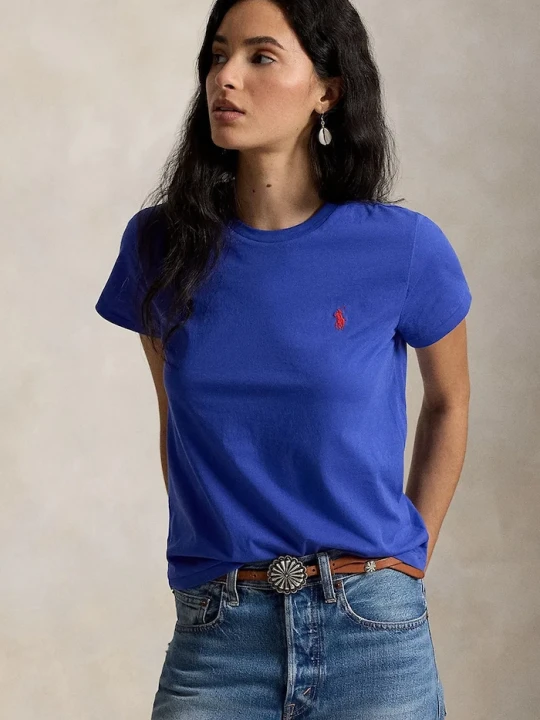 Zdjęcie produktu Polo Ralph Lauren T-shirt damski bawełniany niebieski