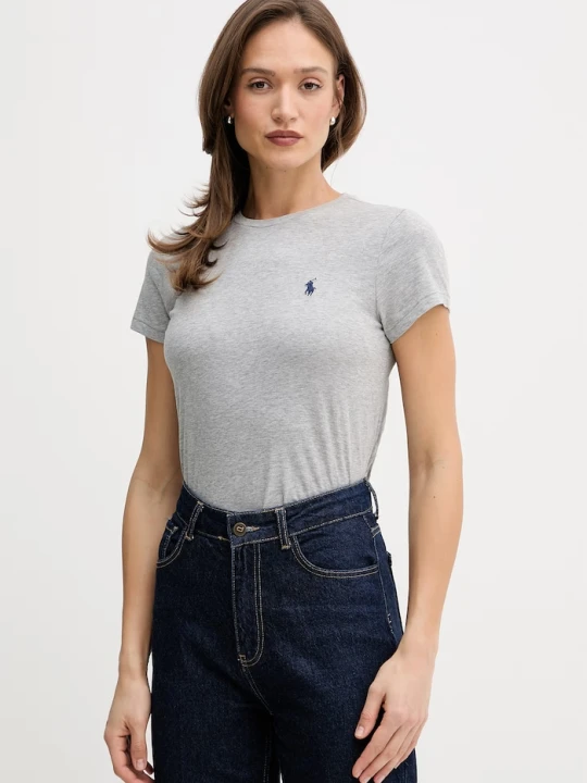 Zdjęcie produktu Polo Ralph Lauren T-shirt damski bawełniany szary