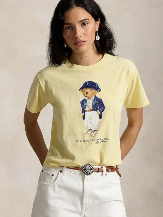 Zdjęcie produktu Polo Ralph Lauren T-shirt damski bawełniany żółty