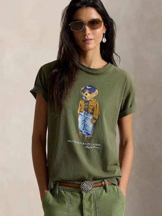 Zdjęcie produktu Polo Ralph Lauren T-shirt damski bawełniany zielony