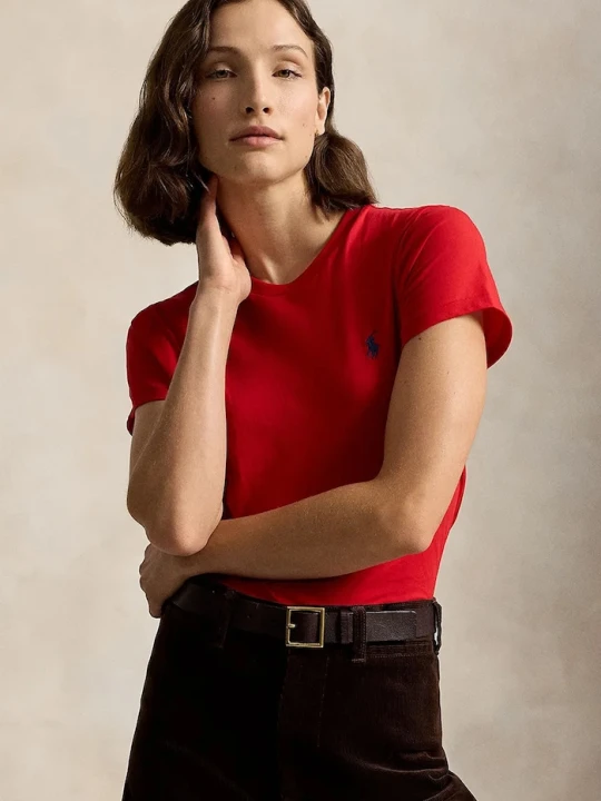 Zdjęcie produktu Polo Ralph Lauren T-shirt damski bawełniany czerwony