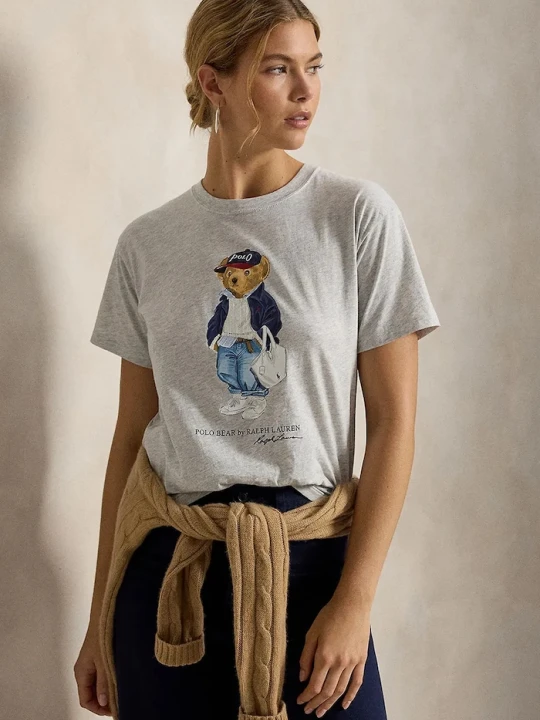 Zdjęcie produktu Polo Ralph Lauren t-shirt damski bawełniany szary