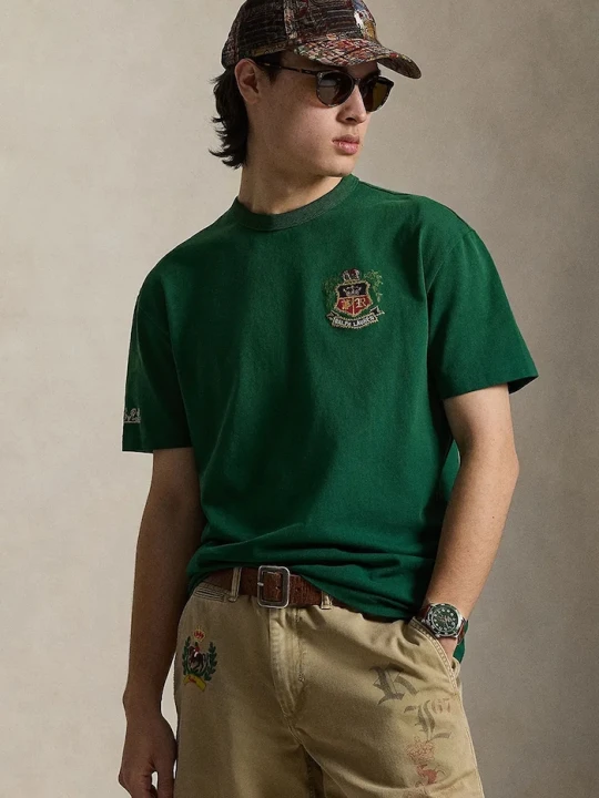 Zdjęcie produktu Polo Ralph Lauren t-shirt męski bawełniany zielony
