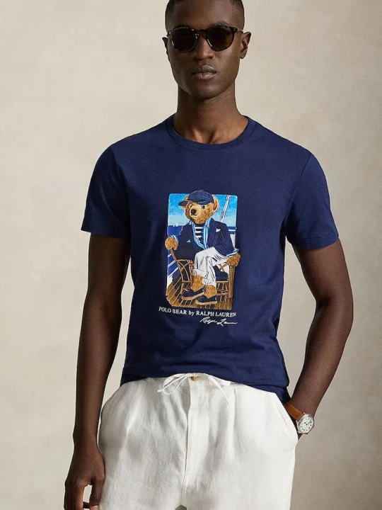 Zdjęcie produktu Polo Ralph Lauren T-shirt męski bawełniany granatowy