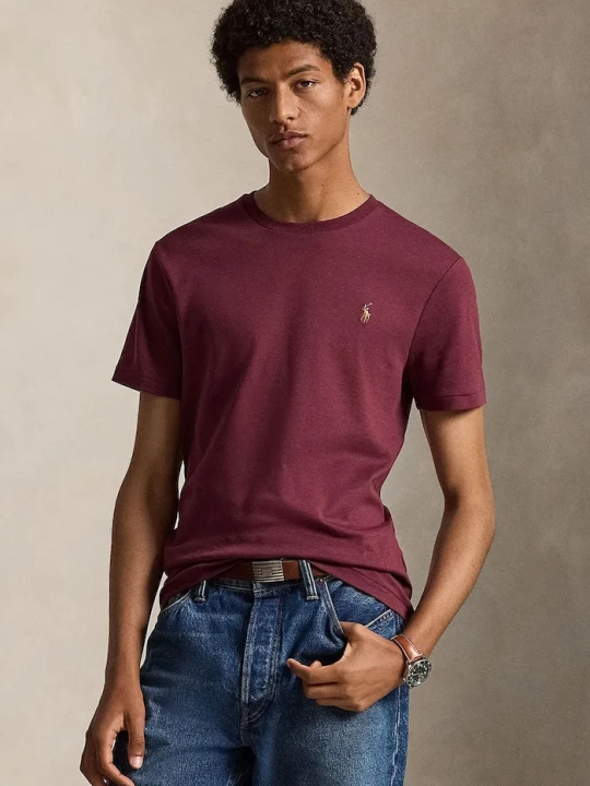 Zdjęcie produktu Polo Ralph Lauren T-shirt męski bawełniany bordowy