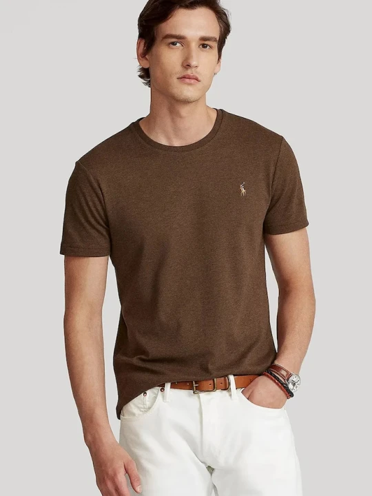 Zdjęcie produktu Polo Ralph Lauren T-shirt męski bawełniany brązowy