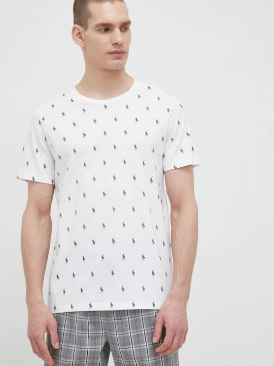 Zdjęcie produktu Polo Ralph Lauren t-shirt piżamowy bawełniany biały