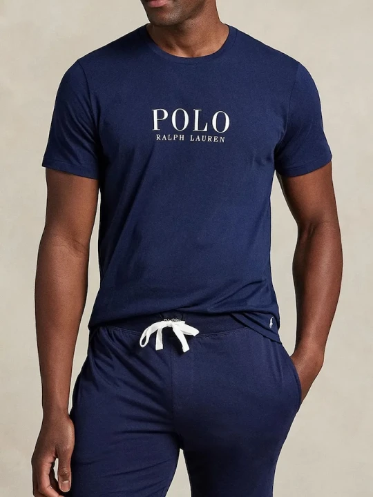 Zdjęcie produktu Polo Ralph Lauren t-shirt piżamowy bawełniany granatowy