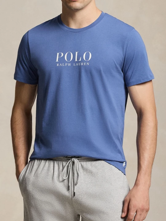Zdjęcie produktu Polo Ralph Lauren t-shirt piżamowy męski bawełniany niebieski