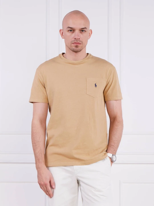 Zdjęcie produktu POLO RALPH LAUREN T-shirt | Regular Fit | z dodatkiem lnu piaskowy