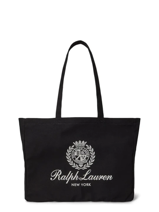 Zdjęcie produktu Polo Ralph Lauren torba materiałowa damska bawełniana czarny