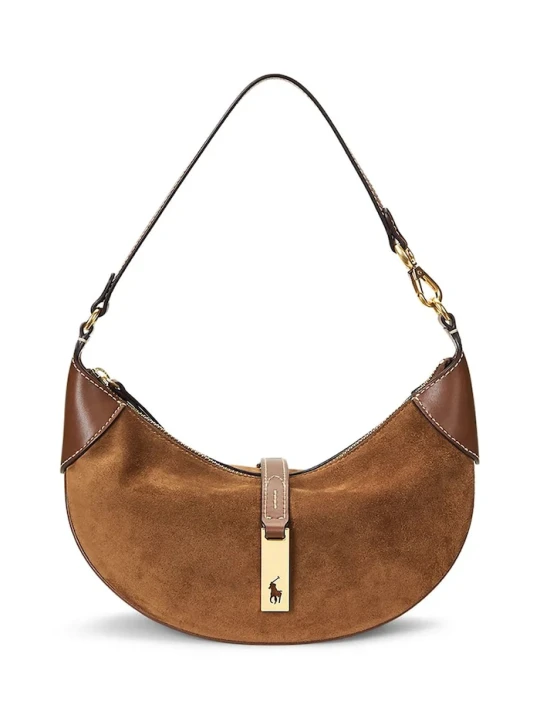 Zdjęcie produktu Polo Ralph Lauren torebka hobo damska skórzana brązowy