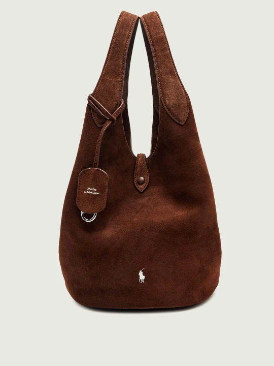 Zdjęcie produktu POLO RALPH LAUREN Torebka na ramię Play | zamsz brązowy
