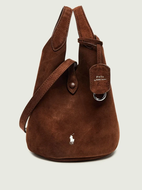 Zdjęcie produktu POLO RALPH LAUREN Torebka na ramię Play | zamsz brązowy