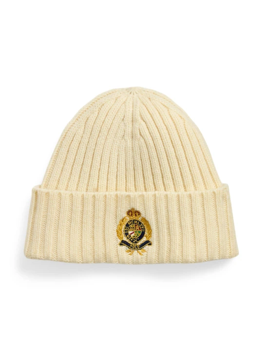 Zdjęcie produktu POLO RALPH LAUREN Wełniana czapka kremowy