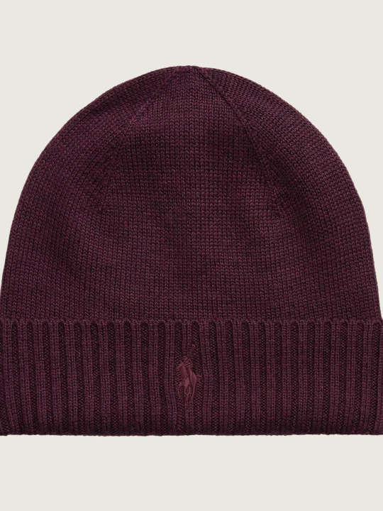 Zdjęcie produktu POLO RALPH LAUREN Wełniana czapka bordowy