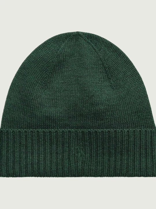 Zdjęcie produktu POLO RALPH LAUREN Wełniana czapka butelkowa zieleń